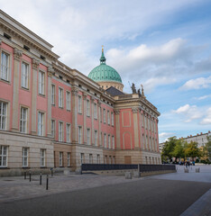 Poster - Potsdam City Palace - Landtag of Brandenburg with St Nicholas Church on background - Potsdam, Germany