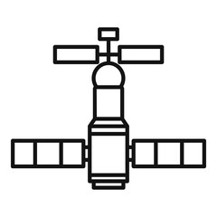 Poster - Future space station icon outline vector. Planet spaceship