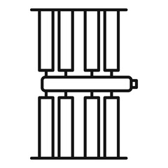 Poster - Exploration space station icon outline vector. International rocket