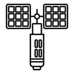 Poster - Orbit space station icon outline vector. International earth rocket