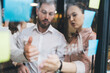 © BullRun - Modern smart colleagues talking about work