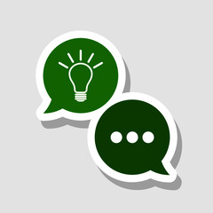 Poster - Idea chat icon isolated on gray background