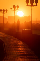 Wall Mural - beautiful sunset on the River Volga. Nizhny Novgorod