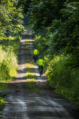 Sticker - Radfahrer auf Waldweg