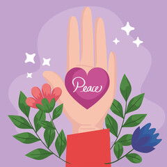 Sticker - peace in heart