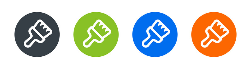 Aufkleber - Paintbrush icon on white background.
