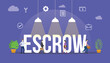 escrow account concept with people and related icon with modern flat style
