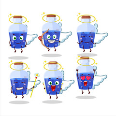 Wall Mural - Blue magic potion cartoon designs as a cute angel character