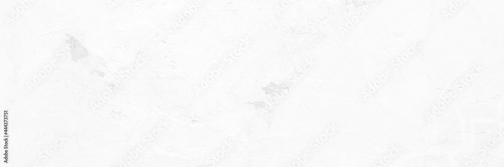 White concrete stone surface paint wall background, Grunge cement paint texture backdrop, White rough concrete stone wall background, Copy space for interior design background, banner, wallpaper - obrazy, fototapety, plakaty 
