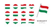 © creamfeeder - hungary flag icon set vector illustration