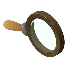 Canvas Print - Magnifier icon isometric vector. Magnifying glass, loupe. Searching symbol