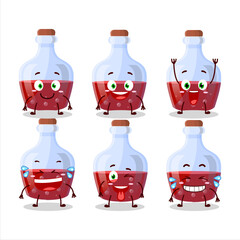 Poster - Cartoon character of red magic potion with smile expression