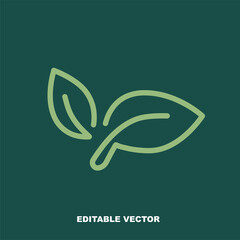 Wall Mural - Leaf logo design.Leaf icon, Symbol, logo illustration. 
Pixel perfect vector graphics.