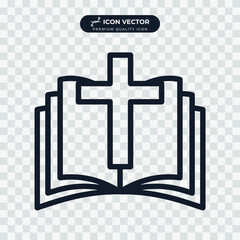 bible icon symbol template for graphic and web design collection logo vector illustration