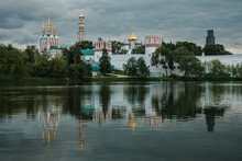 View Of The Novodevichy Convent Across The Pond