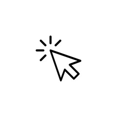 Poster - Simple Cursor Icon Illustration Design, Mouse Pointer Cursor Symbol with Outlined Style Template Vector