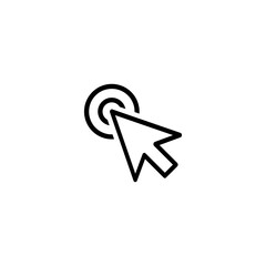 Poster - Simple Cursor Icon Illustration Design, Mouse Pointer Cursor Symbol with Outlined Style Template Vector