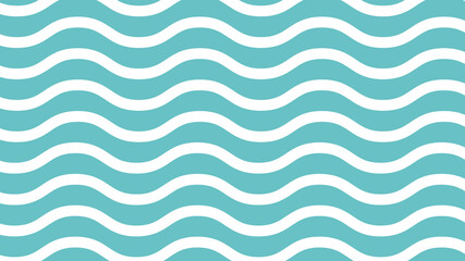 Canvas Print - Cute seamless loop simple cyan wiggle background