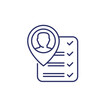 © nexusby - qualification line icon, man and checklist