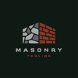 Masonry architecture logo design inspiration vector template