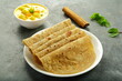 Homemade delicious Indian flat bread , chapati made of organic whole wheat powder.