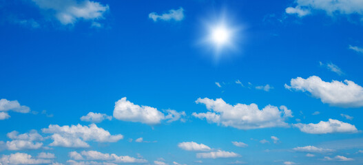 Wall Mural - blue sky with clouds background