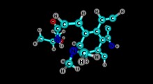 Ergometrine Molecular Structure Isolated On Black
