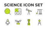 Fototapeta Psy - science set icon, isolated science set sign icon, vector illustration
