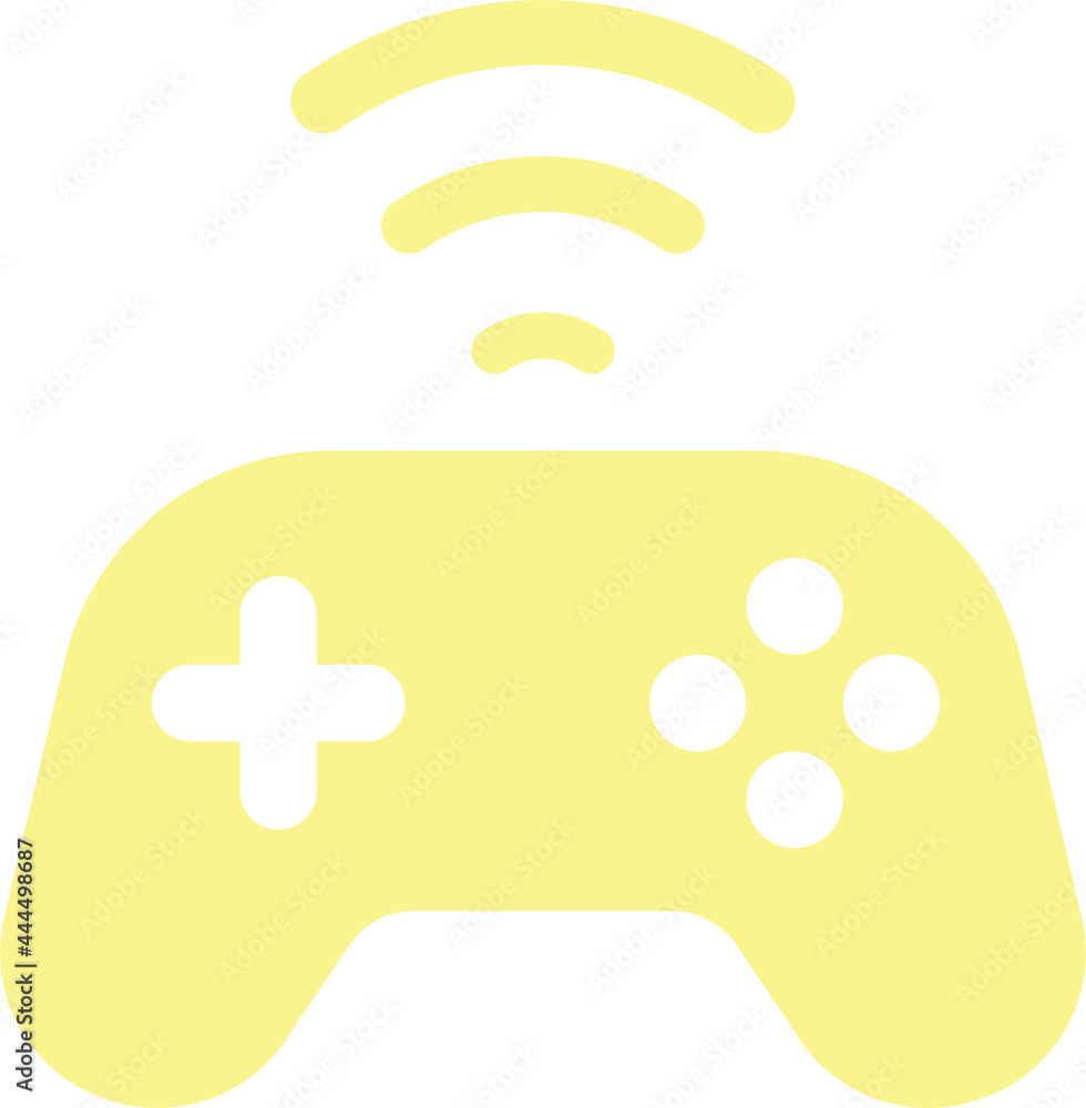 無線ゲームコントローラーアイコンイラスト Wall Mural くぼ ひら