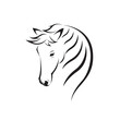 Vector of horse head design on white background. Easy editable layered vector illustration. Wild Animals. Animal.
