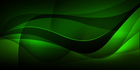 Poster - Modern Green Abstract Backdrop Wallpaper Design. Dark and green gradient shapes background