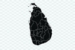 Sri Lanka map black Color on Backgound