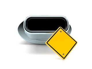 Sticker - Muffler with blank road sign