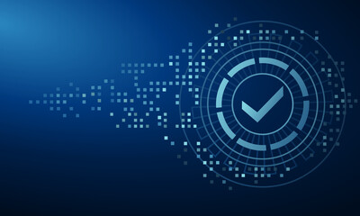 technology security, network and data security protection background design.