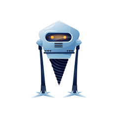 Poster - robotic automation robot drilling machine with steady gears on arm isolated realistic icon vector ro