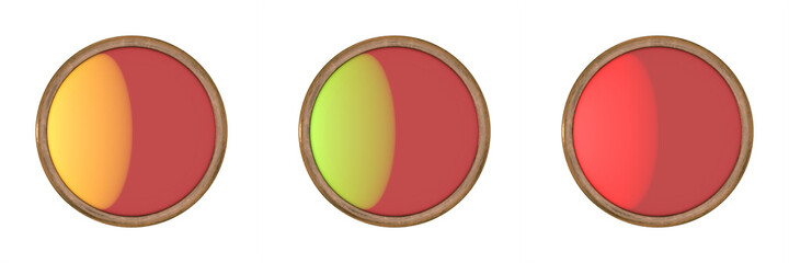 Poster - set of colored buttons on a white background. website design, games and more.