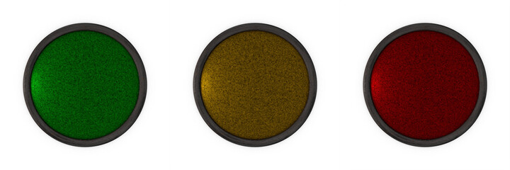 Poster - set of colored buttons on a white background. website design, games and more.