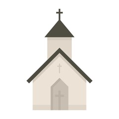 Wall Mural - Rural church icon flat isolated vector