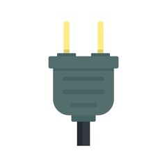 Poster - plug icon flat isolated vector