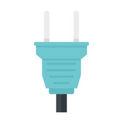 Poster - wire plug icon flat isolated vector