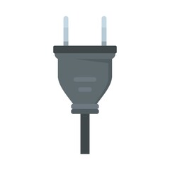 Poster - retro wire plug icon flat isolated vector