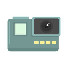 Poster - Extreme action camera icon flat isolated vector