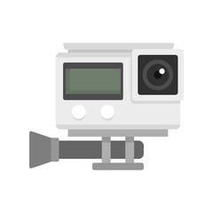 Poster - Digital action camera icon flat isolated vector