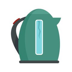 Poster - Broken electric kettle icon flat isolated vector