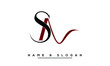 SA,  AS,  S,  A   Abstract Letters Logo Monogram