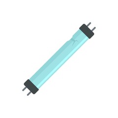 Poster - Broken lamp icon flat isolated vector