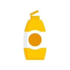 Wall Mural - Used shampoo bottle icon flat isolated vector