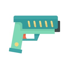 Canvas Print - Combat blaster icon flat isolated vector