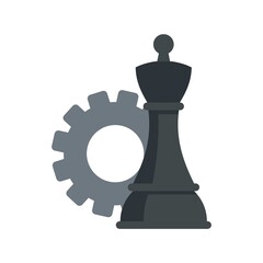Poster - advertising strategy icon flat isolated vector