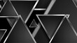 Hi-tech geometric abstract background with silver triangles